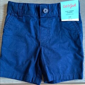 NWT Navy Blue Cat & Jack Toddler Flat Front Shorts